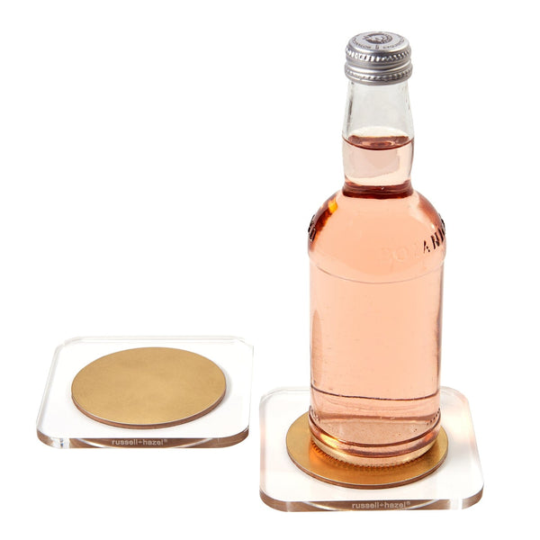 Russell Hazel Acrylic Coasters - Set Of 2