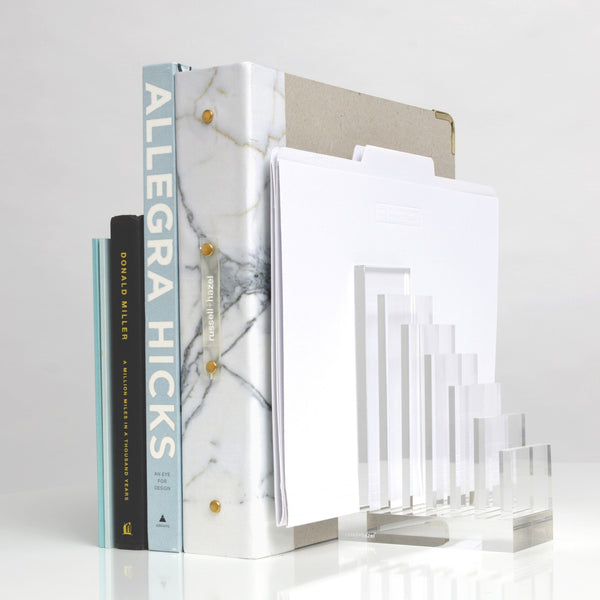 Russell Hazel Acrylic Collator + Bookend