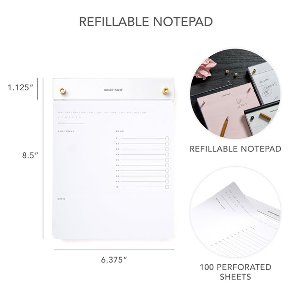 Russell Hazel Acrylic Drafters Tablet Notepad