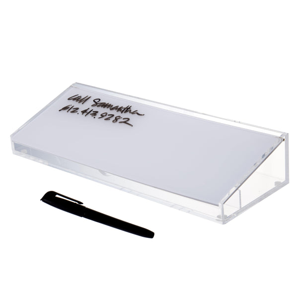Russell Hazel Acrylic Dry Erase Desk Organizer