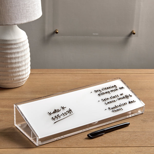 Russell Hazel Acrylic Dry Erase Desk Organizer