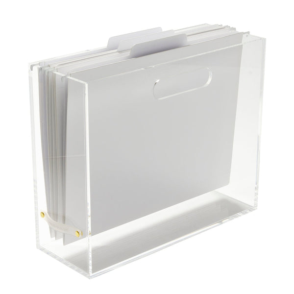 Russell Hazel Acrylic File Box Slim
