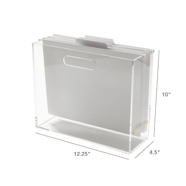 Russell Hazel Acrylic File Box Slim