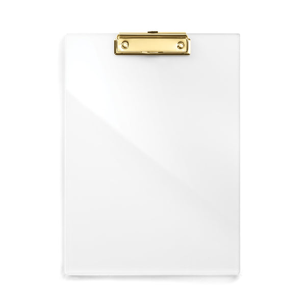 russell hazel Acrylic + Gold Clear Clipboard