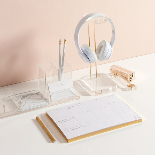 Russell Hazel Acrylic + Gold Headphones Stand