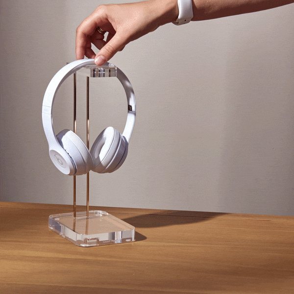 Russell Hazel Acrylic + Gold Headphones Stand