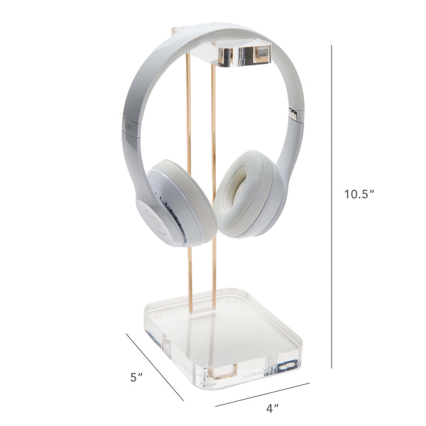 Russell Hazel Acrylic + Gold Headphones Stand