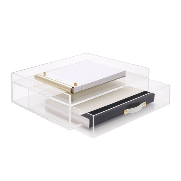 Russell Hazel Acrylic Inbox + Drawer