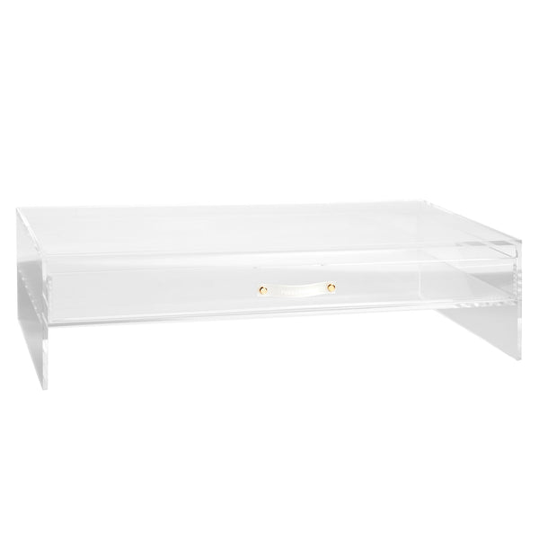 russell hazel Acrylic Monitor Stand with Drawer