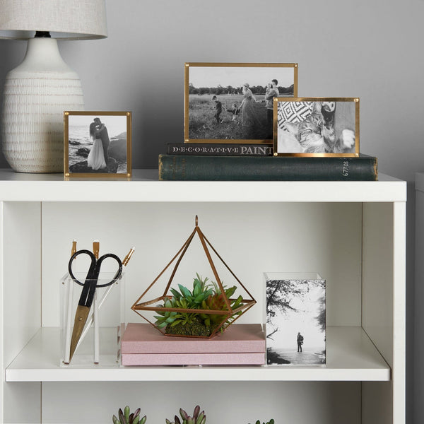 russell hazel Acrylic Photo Frame + Bookends Set