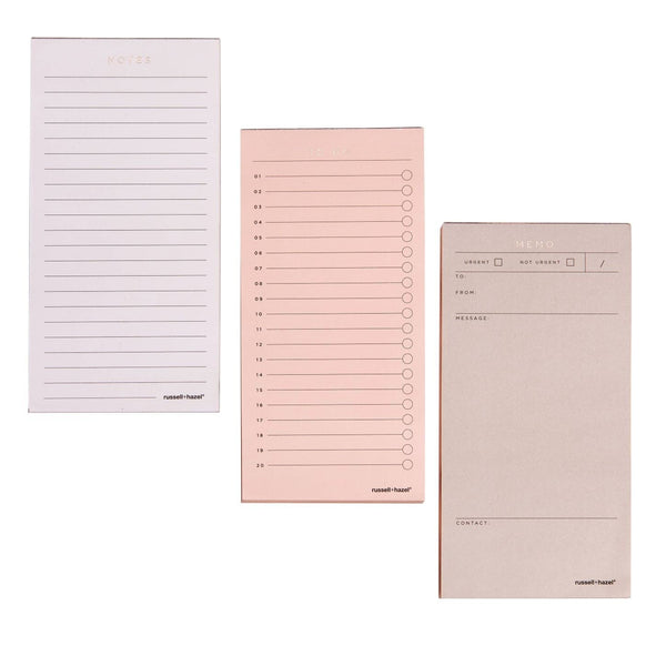 russell hazel Essentials Notepad Set - Blush