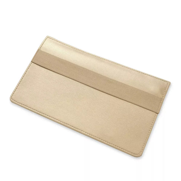Russell Hazel Mini Pencil Case - Gold Vegan Leather