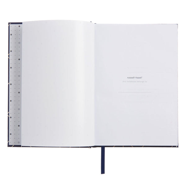 Russell Hazel Navy And Gold Foil - A5 Journal