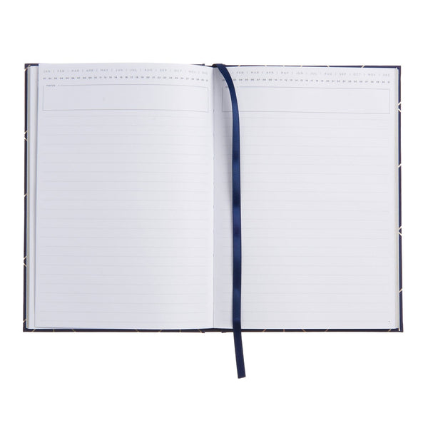 Russell Hazel Navy And Gold Foil - A5 Journal