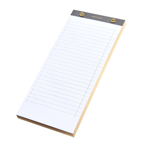 Russell Hazel Riveted Paper Listpad - Charcoal