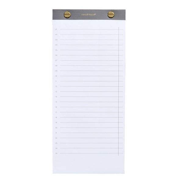 russell hazel Riveted Paper Listpad - Charcoal