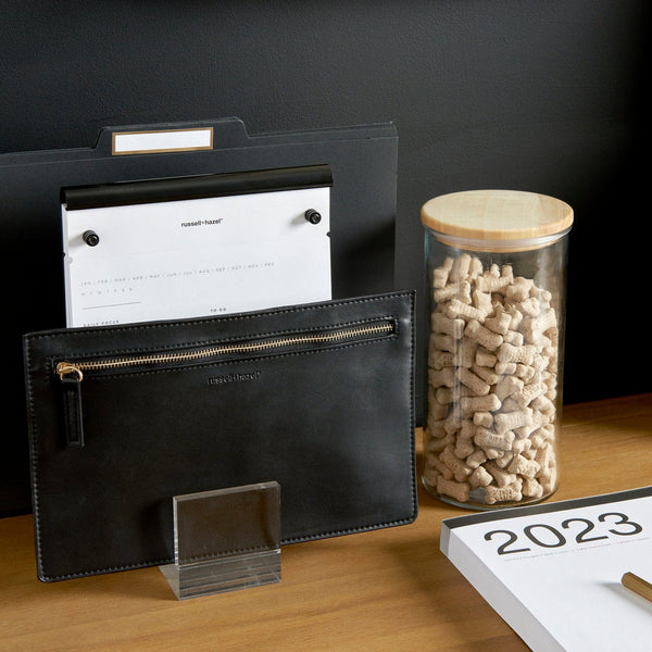 Russell Hazel Signature Pencil Case - Black