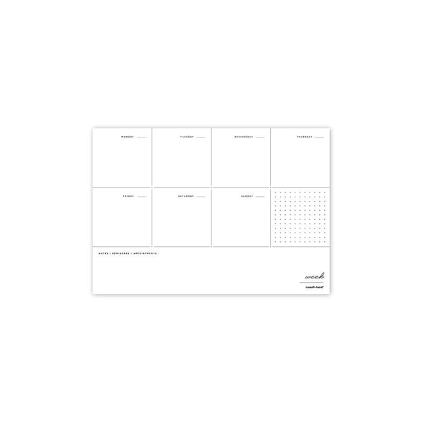 russell hazel Weekly Planner Notepad