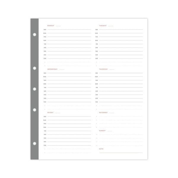 russell hazel Weekly Planning Signature Binder Insert - SmartDate