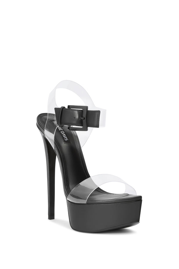 Ruthie Davis NICOLE | BLACK/CLEAR