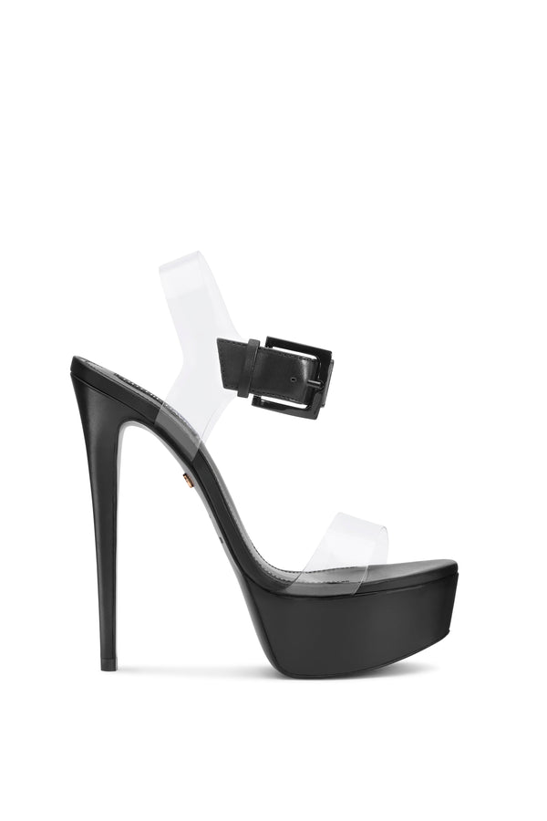 ruthie davis NICOLE | BLACK/CLEAR