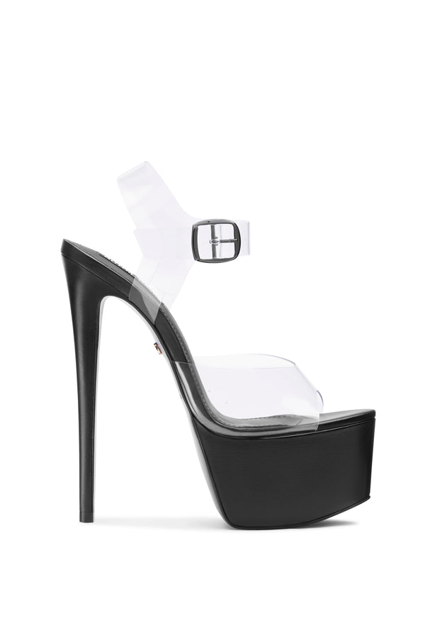 ruthie davis SPRING | BLACK/CLEAR