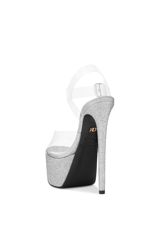 Ruthie Davis SPRING | SILVER GLITTER/CLEAR