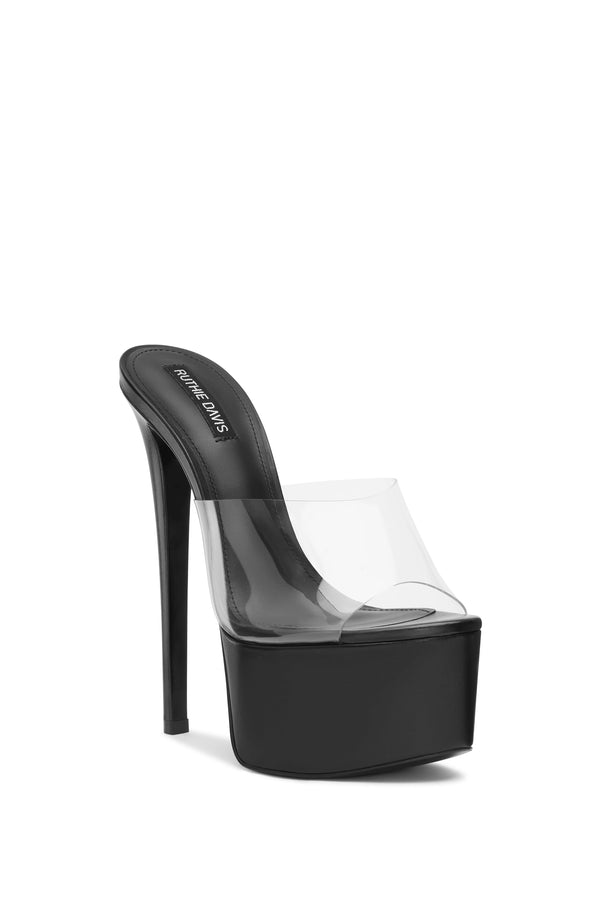 Ruthie Davis ULTRA KENNY | BLACK/CLEAR