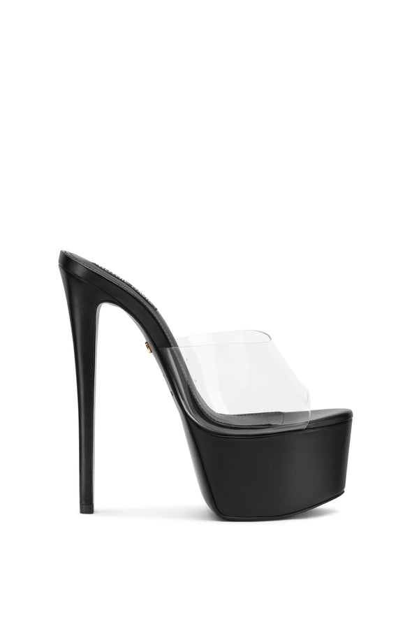 ruthie davis ULTRA KENNY | BLACK/CLEAR