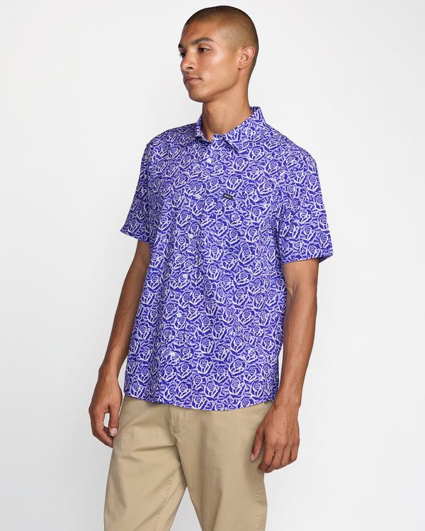 Rvca Barba Roses Short Sleeve Shirt