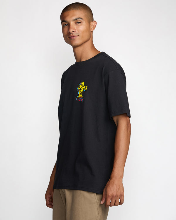 Rvca Barbacross Short Sleeve Tee