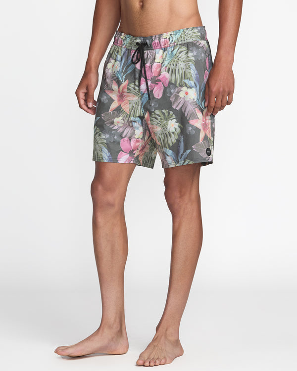 Rvca Barnes Elastic Short 17" Swim Trunk