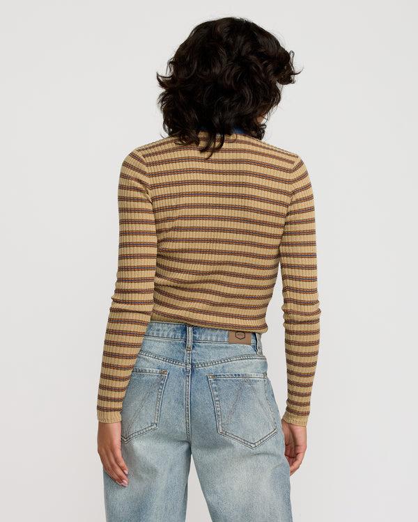 Rvca Bond Stripe Long Sleeve Sweater