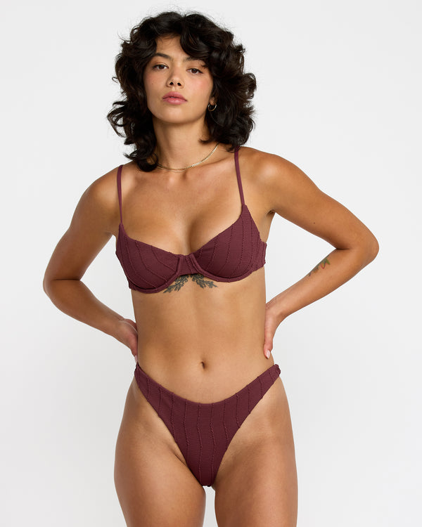 Rvca Chevy Grooves 90s Underwire Bikini Top