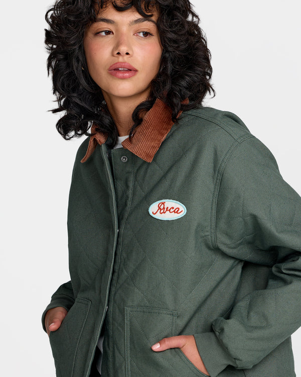 Rvca Clover Quilted Jacket