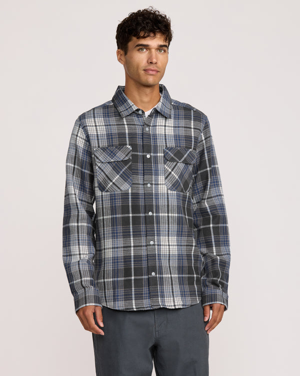 Rvca Dayshift Flannel Long Sleeve Shirt