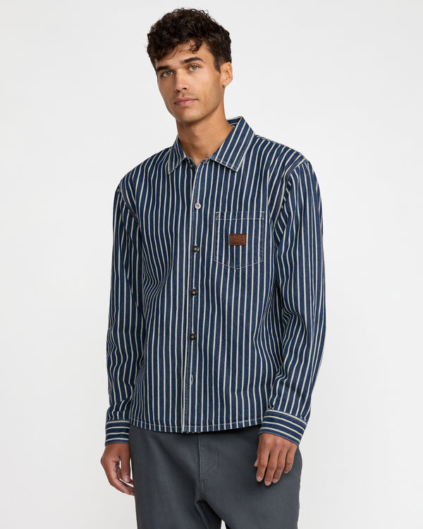 Rvca Dayshift Hickory Overshirt