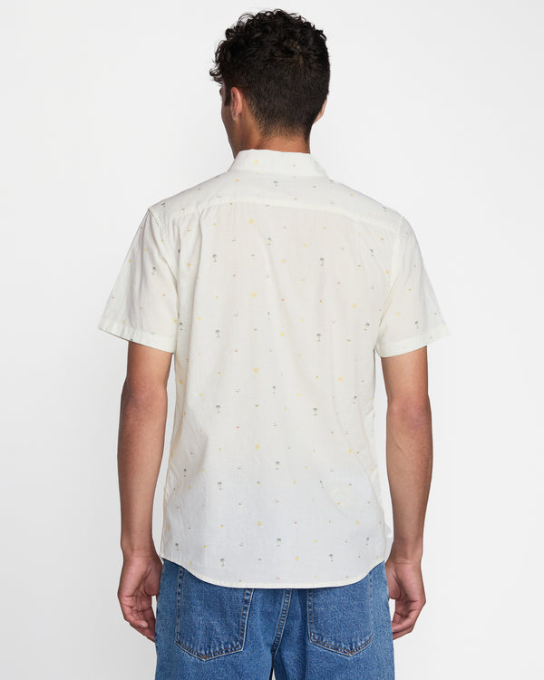 Rvca Exotica Seersucker Short Sleeve Shirt