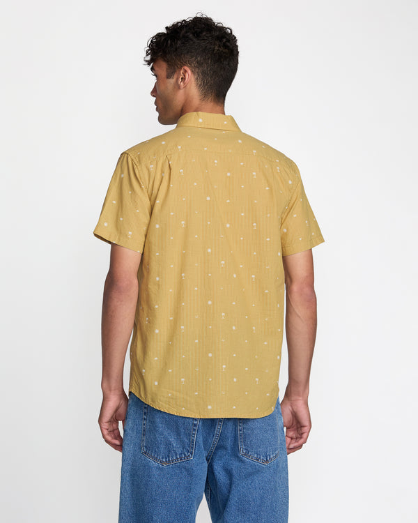 Rvca Exotica Seersucker Short Sleeve Shirt
