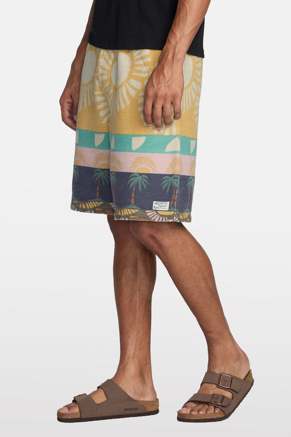 Rvca Exotica Stripe Elastic 19" Short