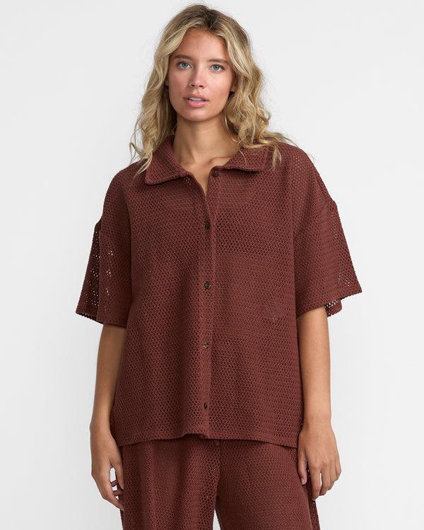 Rvca Fade Crochet Shirt