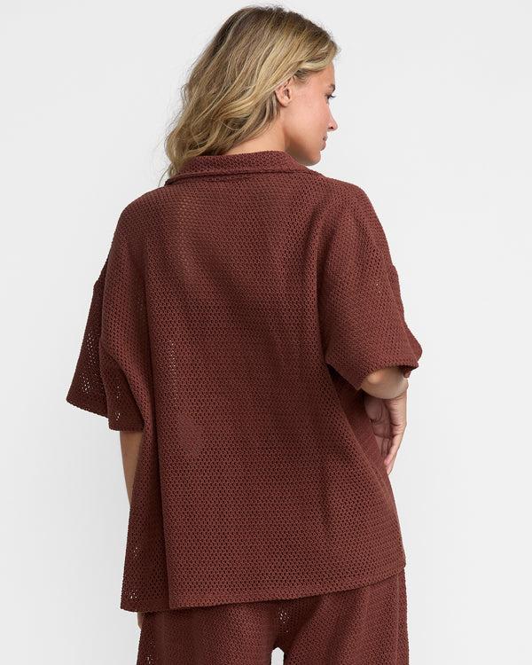 Rvca Fade Crochet Shirt