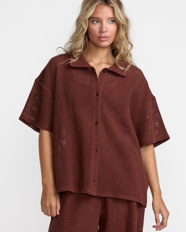 Rvca Fade Crochet Shirt