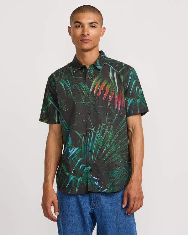 rvca Hawaii Palms Short Sleeve Shirt