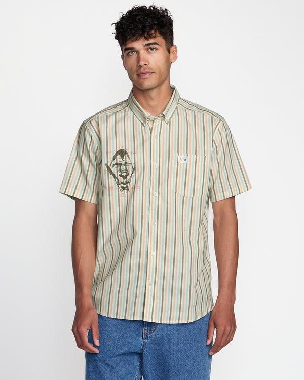 Rvca Jacobs Archive Stripe Short Sleeve Shirt
