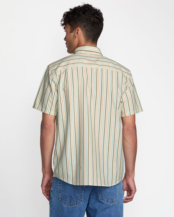 Rvca Jacobs Archive Stripe Short Sleeve Shirt