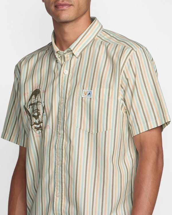 Rvca Jacobs Archive Stripe Short Sleeve Shirt