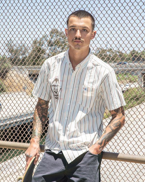 rvca Jacobs Archive Stripe Short Sleeve Shirt