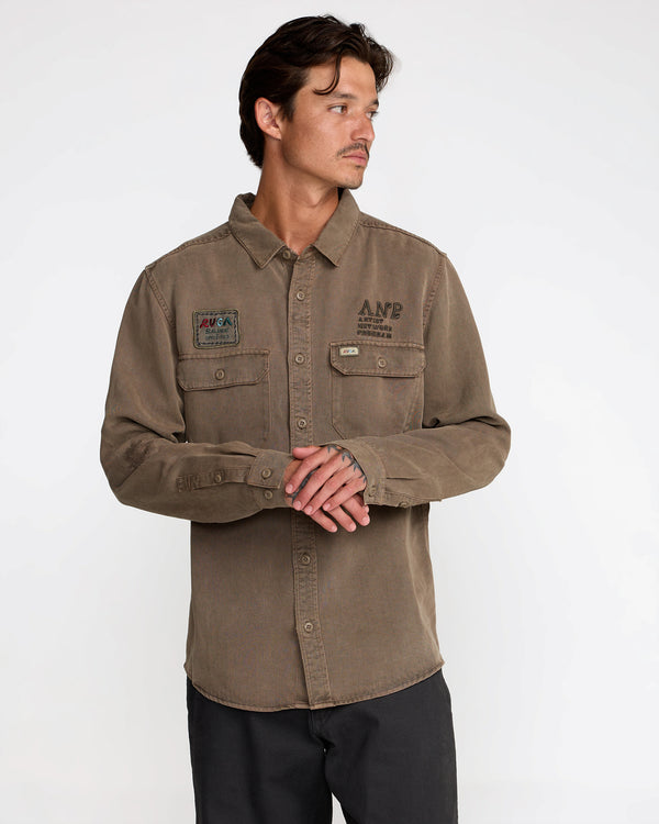 Rvca Mel G Moon Flower Long Sleeve Shirt