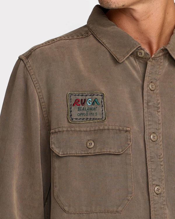 Rvca Mel G Moon Flower Long Sleeve Shirt